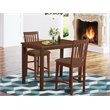 Pemberly Row 3-Piece Mahogany Wood Counter Height Dining Set
