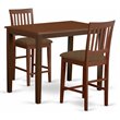 Pemberly Row 3-Piece Mahogany Wood Counter Height Dining Set