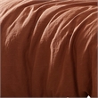 Pemberly Row 4 Piece Queen Duvet Comforter Set Linen in Rust Orange