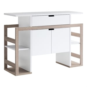 Pemberly Row 47&quot Serving Cabinet Buffet Sideboard 4 Shelves in White