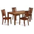 Pemberly Row 5-Piece Wood Dining Table and Chair Set Mahogany Finish