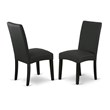 Pemberly Row 9-Piece Wood Dining Set with Parson Chairs in Gray/Black