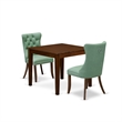 Pemberly Row 3-Piece Dining Table Set in Willow Green and Antique Walnut