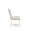 Pemberly Row 41-In High Back Fabric Dining Chairs in Linen White (Set of 2)
