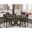 Pemberly Row Traditional 5-Piece Wood Kitchen Set in Cappuccino