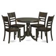Pemberly Row Traditional 5-Piece Wood Kitchen Set in Cappuccino