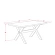 Pemberly Row 7-Piece Dining Set with Parsons Chairs in Doeskin Gray