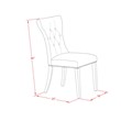 Pemberly Row 7-Piece Dining Set with Parsons Chairs in Doeskin Gray