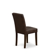 Pemberly Row 7-Piece Dining Set in Distressed Jacobean with Faux Leather