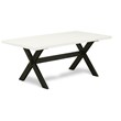 Pemberly Row 7-Piece Wood Dining Table Set in Black/White Finish