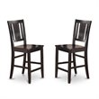 Pemberly Row 3-Piece Counter Height Wood Dining Set in Black