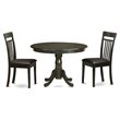 Pemberly Row 3-Piece Dining Table and Chair Set in Cappuccino