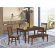Pemberly Row 5-Piece Wood Dining Room Set in Mahogany Finish
