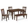 Pemberly Row 5-Piece Wood Dining Room Set in Mahogany Finish