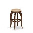 Pemberly Row 30-In Backless Swivel Bar Stool in Mocha Mahogany Finish