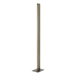 Pemberly Row 61&quot Wood Floor Lamp Dimming LED Column in Brown