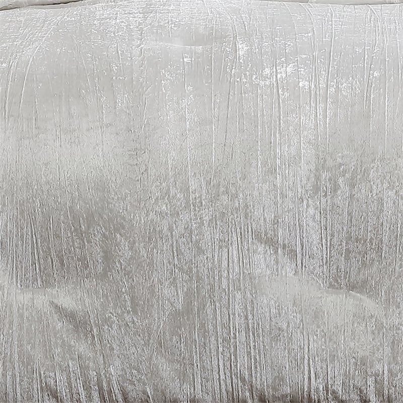 Pemberly Row 7 Piece King Comforter Set Velvet Deluxe Texture White