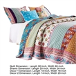 Pemberly Row 5 Piece Reversible Full Quilt Set Floral Print Multicolor