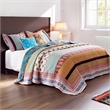 Pemberly Row 5 Piece Reversible Full Quilt Set Floral Print Multicolor
