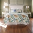 Pemberly Row 5 Piece King Quilt Set Ocean Scalloped Edges Floral Pattern