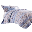 Pemberly Row 2 Piece Twin Quilt Set Floral Print Lace Trim Multicolor