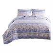 Pemberly Row 2 Piece Twin Quilt Set Floral Print Lace Trim Multicolor