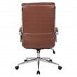 Pemberly Row High Back Manager Chair in Saddle Brown Faux Leather