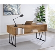 Pemberly Row 63 Inch 4 Drawer Engineered Wood Writing Desk in Brown