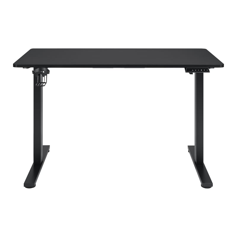 pemberly row 48 inch electric height adjustable gaming desk led lighting
