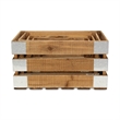 Pemberly Row Set of 4 Galvanized and Brown Nesting Crate Set
