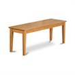 Pemberly Row 5-Piece Wood Dining Set with Chairs and Benches in Oak