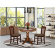 Pemberly Row 5-Piece Mid-Century Wood Dining Set in Mahogany Finish