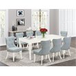 Pemberly Row 9-Piece Dining Table Set with Butterfly Top in Linen White