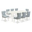 Pemberly Row 9-Piece Dining Table Set with Butterfly Top in Linen White