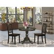 Pemberly Row Antique 3-Piece Wood Kitchen Set in Cappuccino Finish