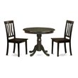 Pemberly Row Antique 3-Piece Wood Kitchen Set in Cappuccino Finish
