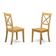 Pemberly Row 3-Piece Dropleaf Dining Set with X-Back Chairs in Oak