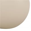 Pemberly Row 3-Ball Round Polystone Contemporary Coffee Table in Ivory