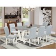 Pemberly Row 9-Piece Wood Dining Set in Linen White & Cement Finish
