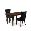 Pemberly Row 3-Piece Dining Table Set with Butterfly Leaf in Mahogany