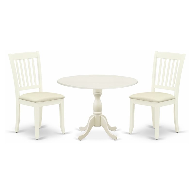 Pemberly Row 3-Piece Wood Dining Table and Chairs with Drop Leaves
