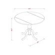Pemberly Row 3-Piece Wood Dining Table and Chairs with Drop Leaves