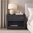 Pemberly Row 32 Inch 1-Drawer Nightstand in Charcoal Gray Laminate