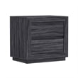 Pemberly Row 26 Inch 2-Drawer Nightstand in Charcoal Gray Laminate