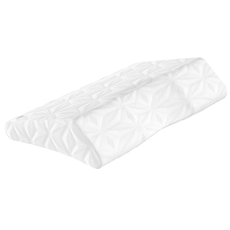 Pemberly Row White Memory Foam Cervical Contour Pillow for Neck Pain
