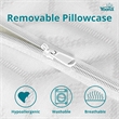 Pemberly Row White Memory Foam Cervical Contour Pillow for Neck Pain