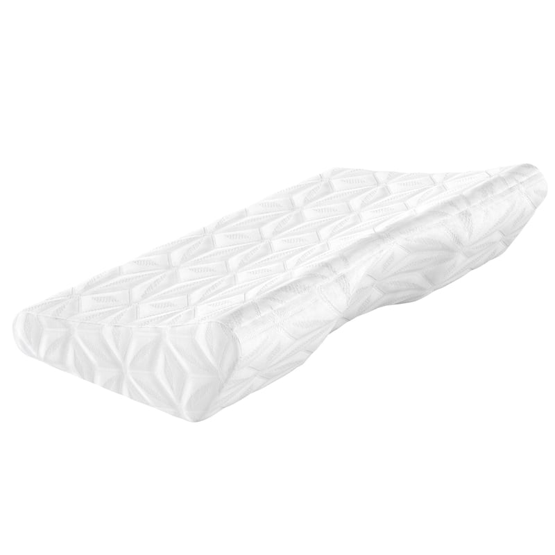 Pemberly Row White Memory Foam Cervical Contour Pillow for Neck Pain