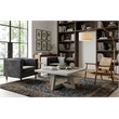 Pemberly Row 39 Inch Coffee Table with Concrete Top and Acacia Frame
