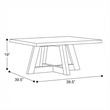 Pemberly Row 39 Inch Coffee Table with Concrete Top and Acacia Frame