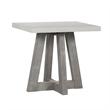 Pemberly Row 24 Inch Accent Table with Concrete Top and Acacia Wood Base